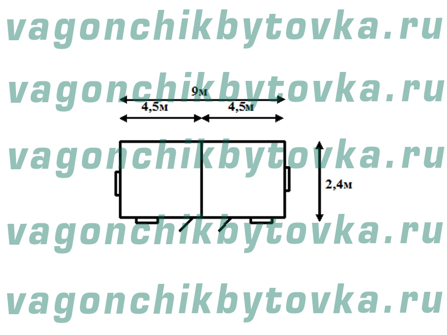 Магазин из металлического вагончика 9м